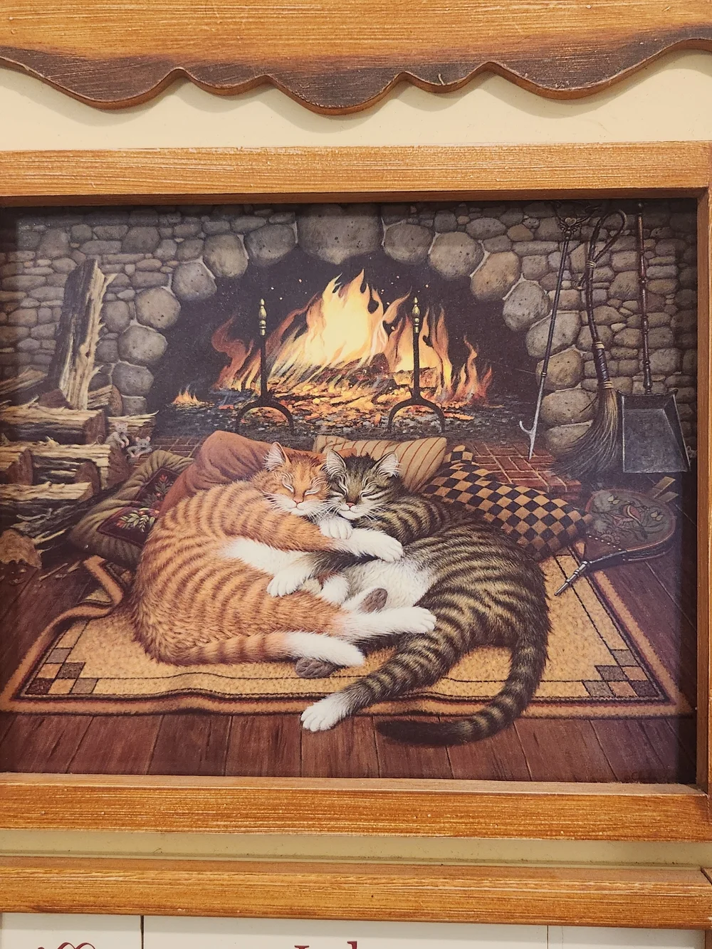 Charles Wysocki Wooden Perpetual Wall Calendar 